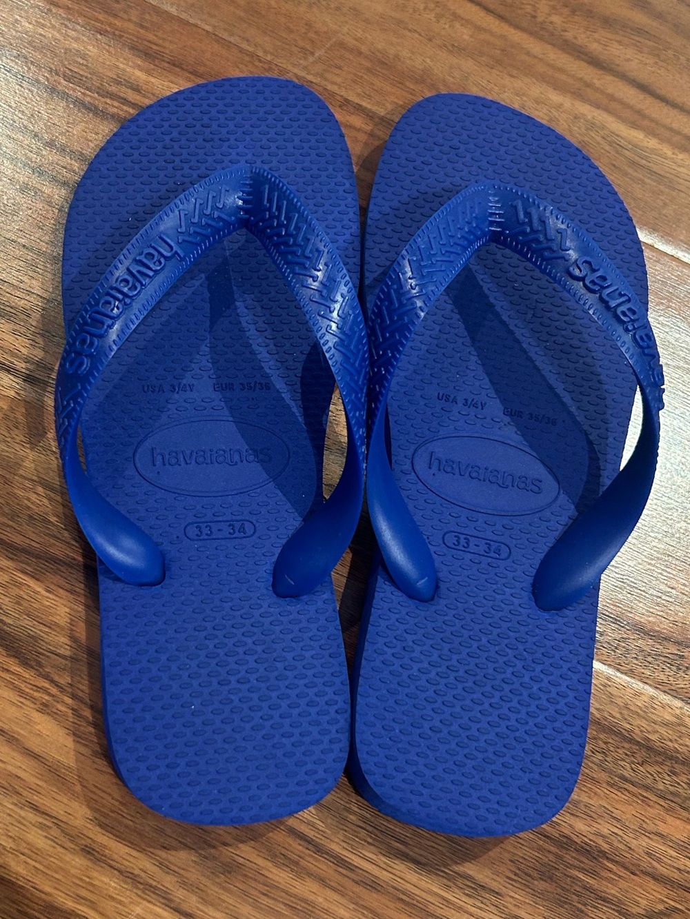 Havaianas kids blue sandals boys 3/4 years 33/34